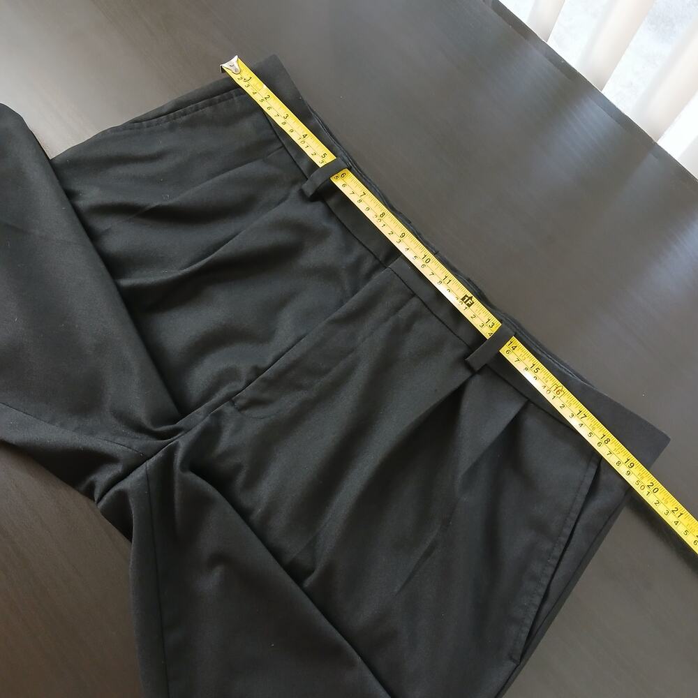 Geoffrey Beene Mens Black Formal Slacks W38 L32 pleated front cuffed dress pants - Picture 8 of 14